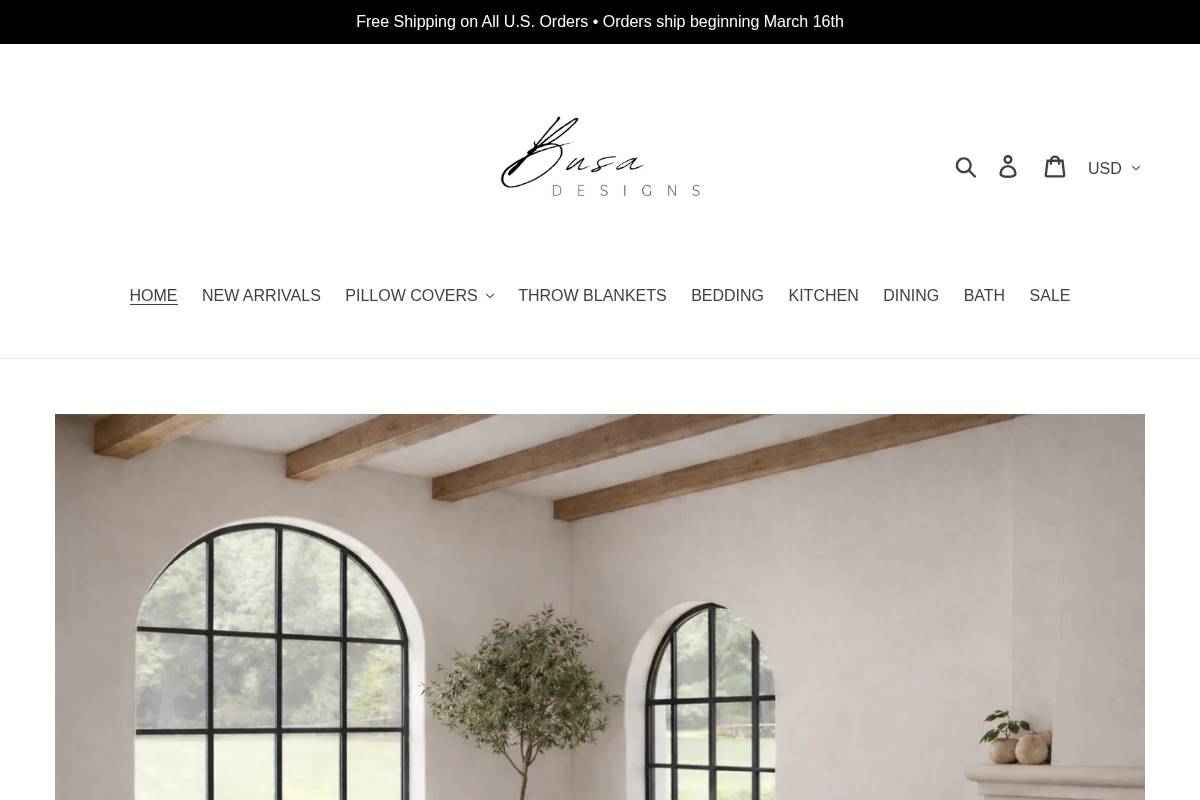 busadesigns.com homepage screenshot