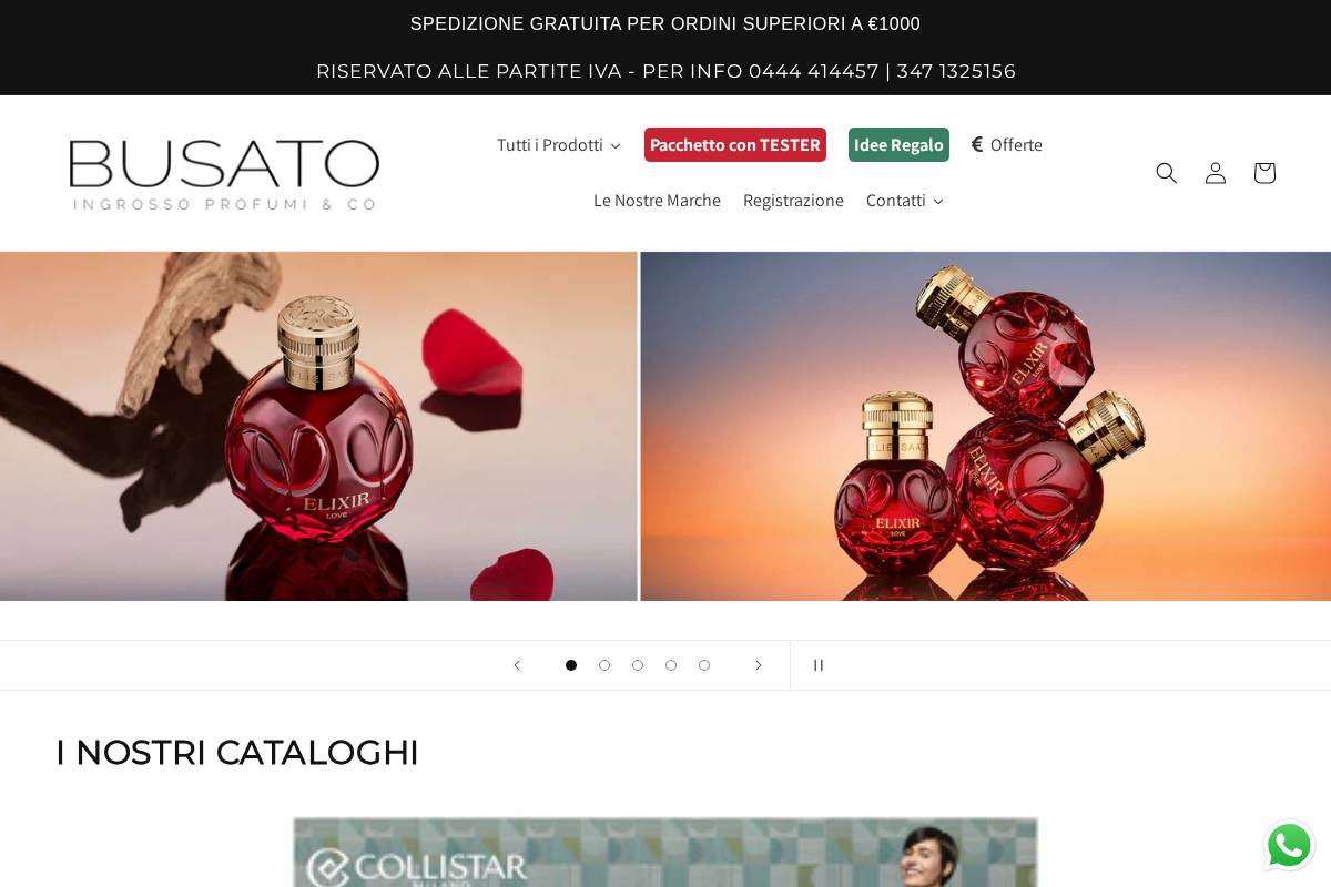 busatostore.com homepage screenshot