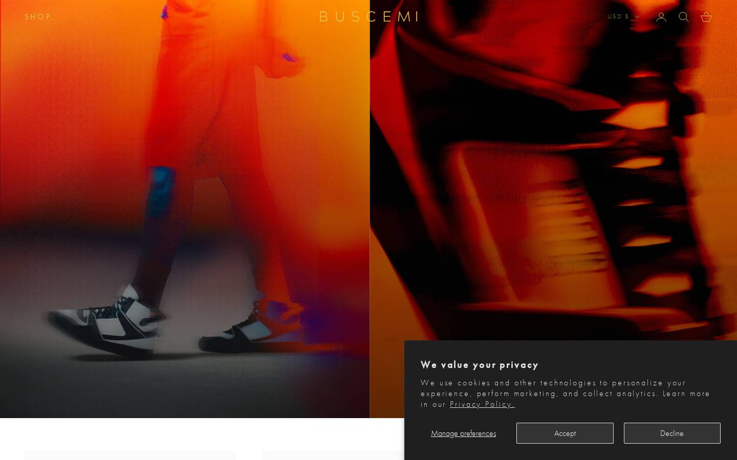 BUSCEMI homepage screenshot