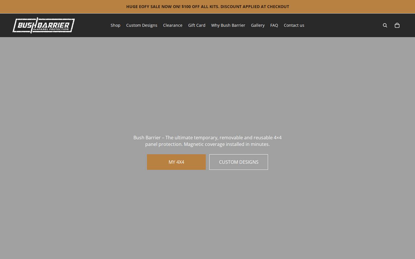 bushbarrier.com.au homepage screenshot