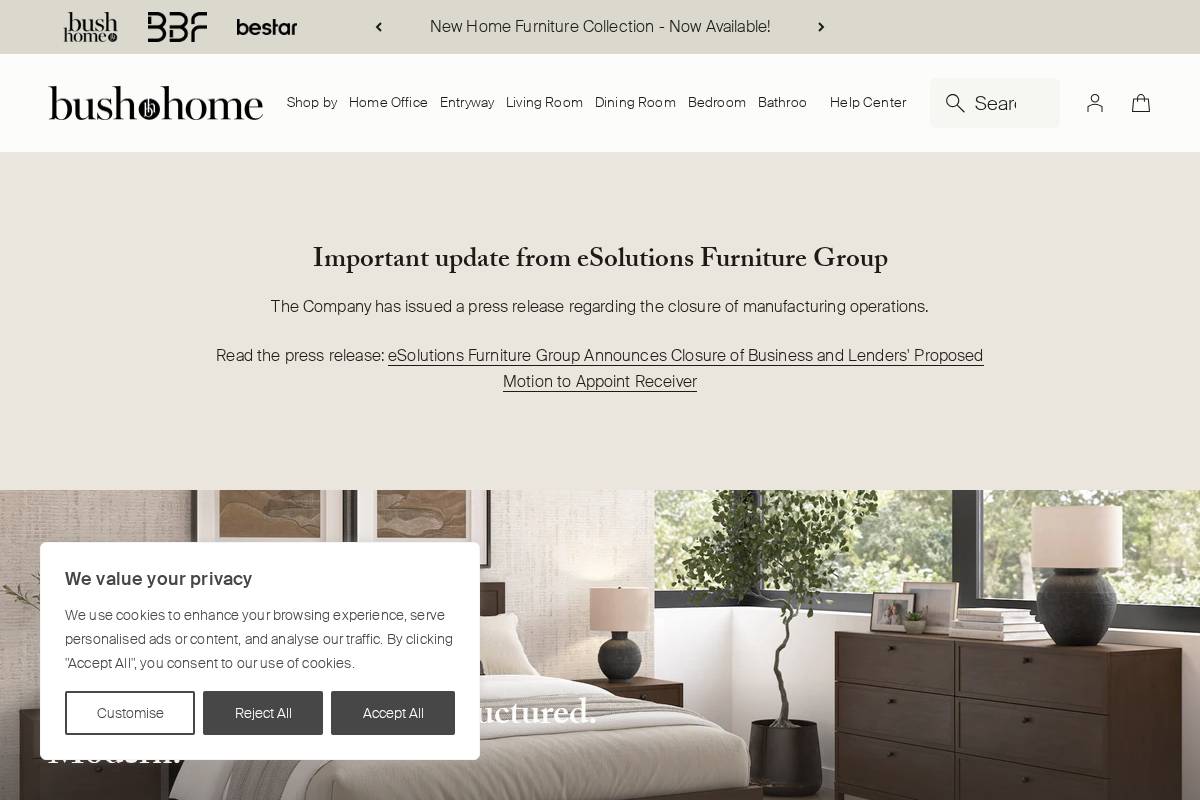 bushhome.com homepage screenshot