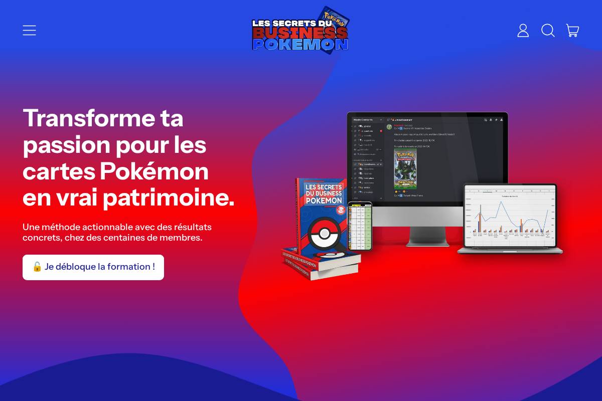 business-pokemon.com homepage screenshot