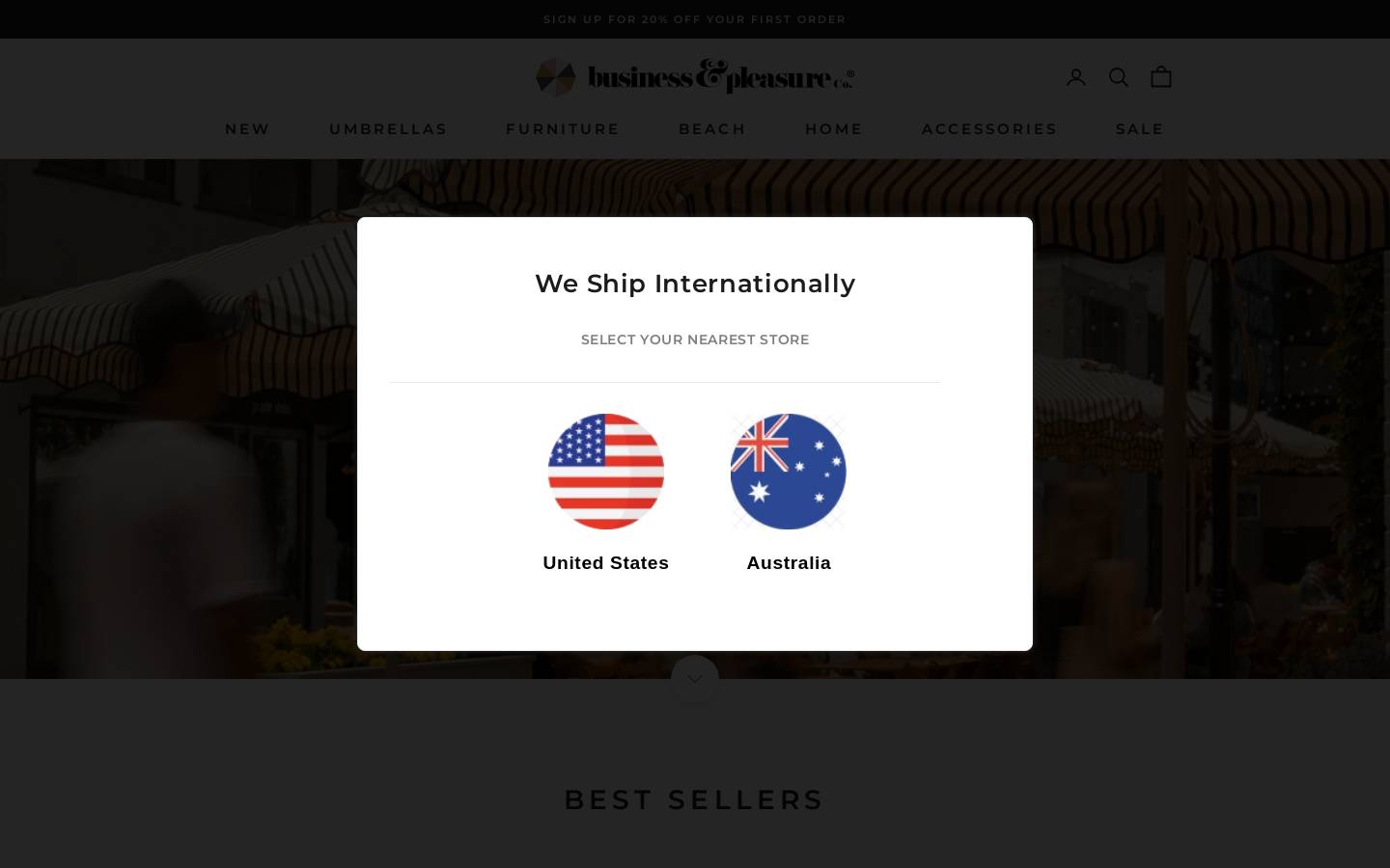 businessandpleasureco.com homepage screenshot
