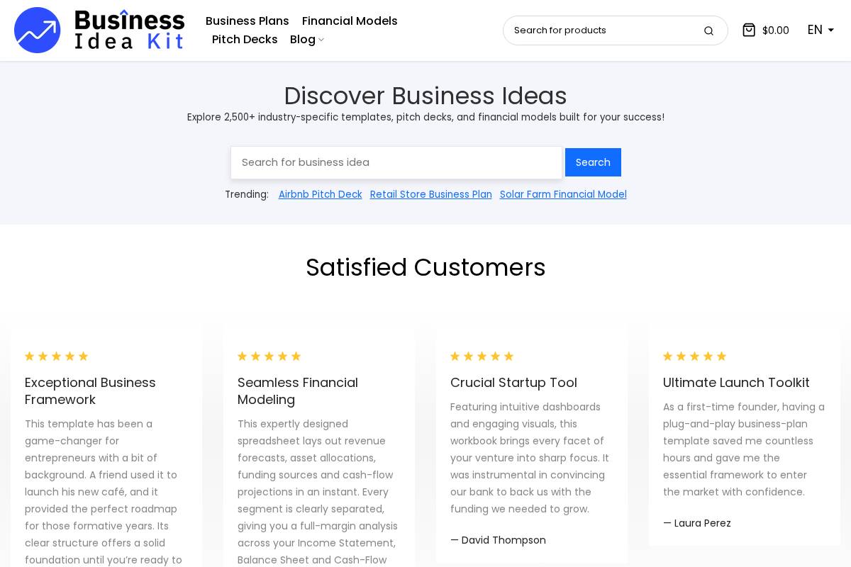 businessideakit.com homepage screenshot