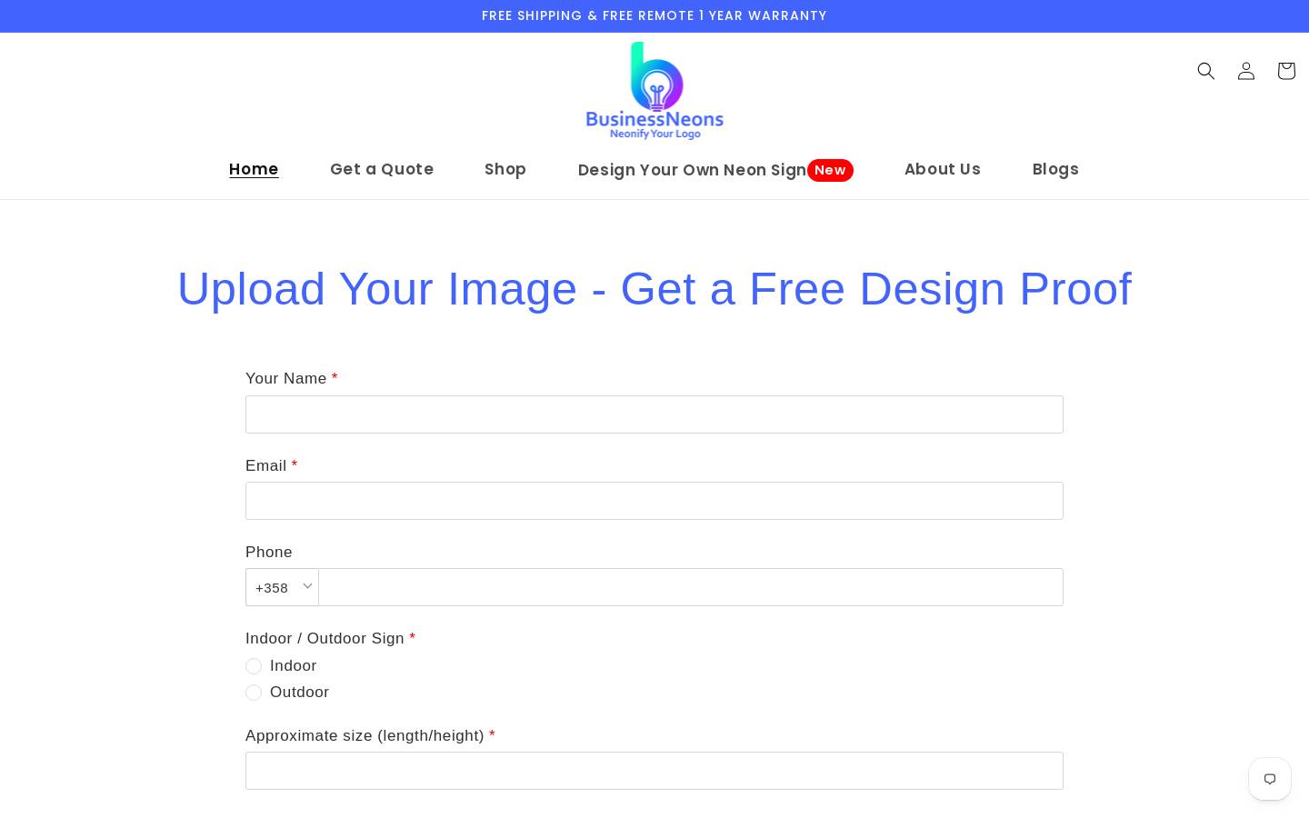 businessneons.com homepage screenshot