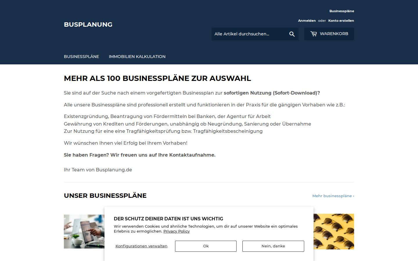 busplanung.de homepage screenshot