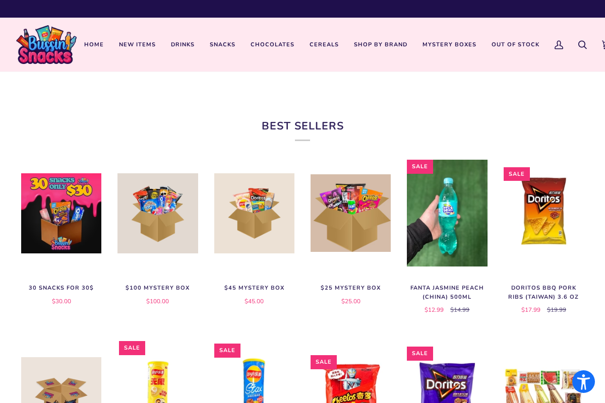 Bussinsnacks homepage screenshot