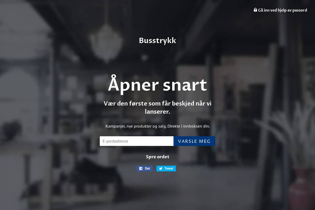 busstrykk.no homepage screenshot