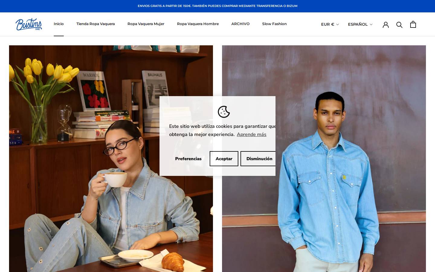 bustinsjeans.cat homepage screenshot