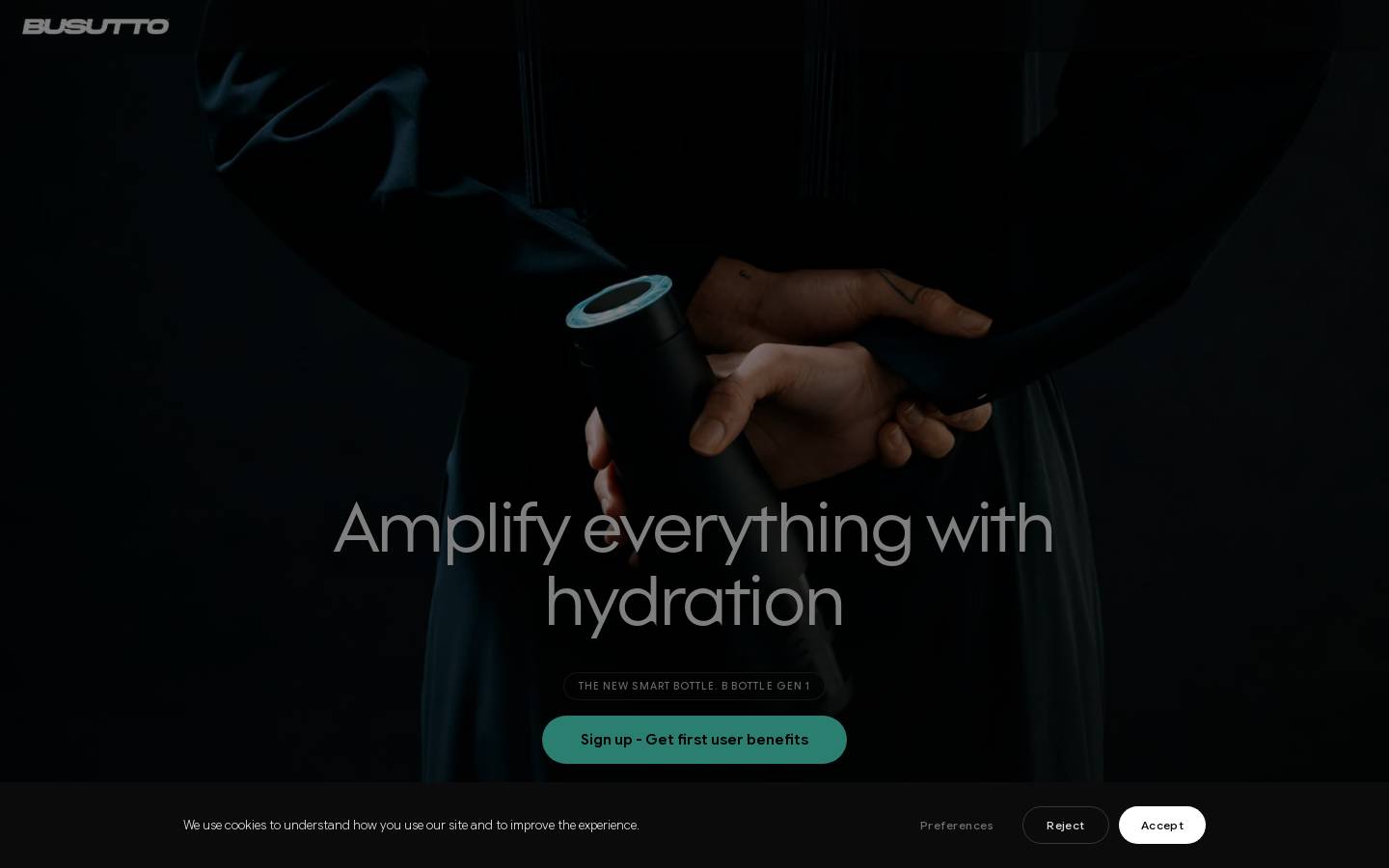 Busutto homepage screenshot