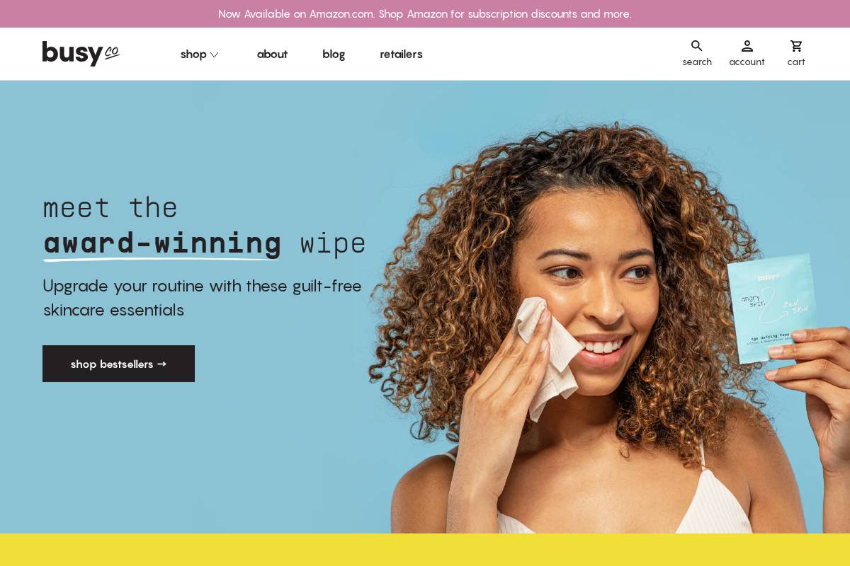 busybeauty.com homepage screenshot