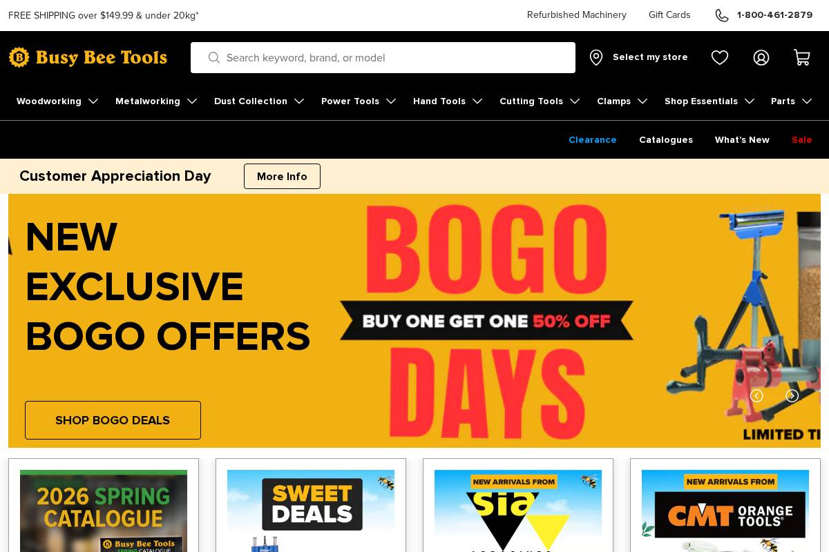 Busy Bee Tools homepage screenshot