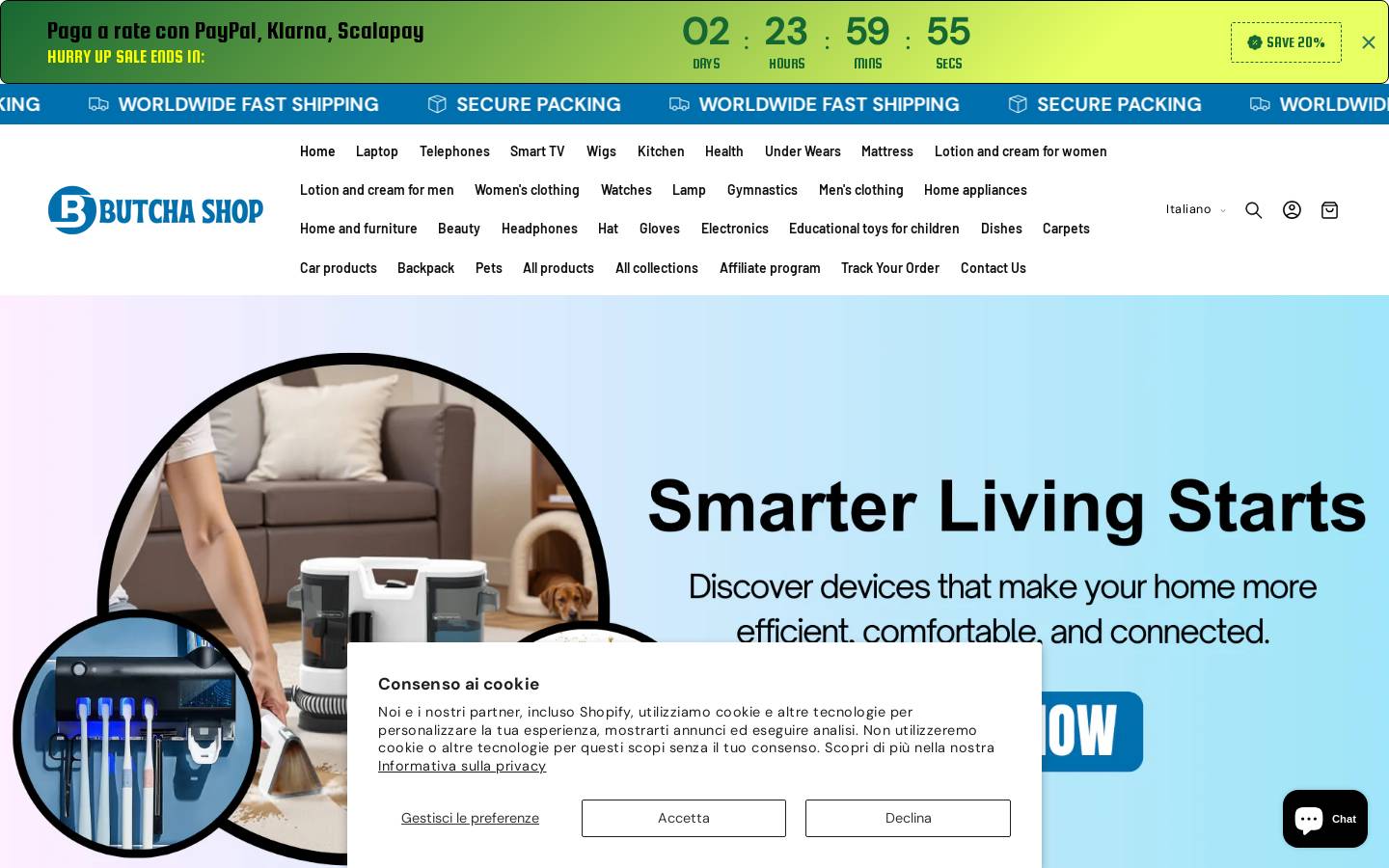 Butchashop homepage screenshot