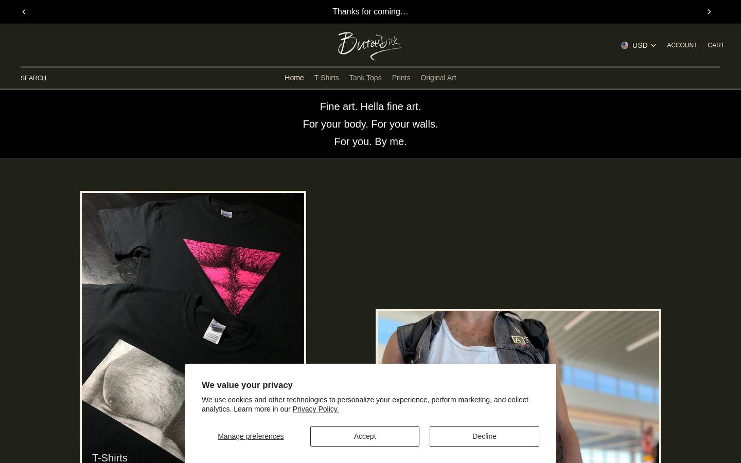butchdick.com homepage screenshot