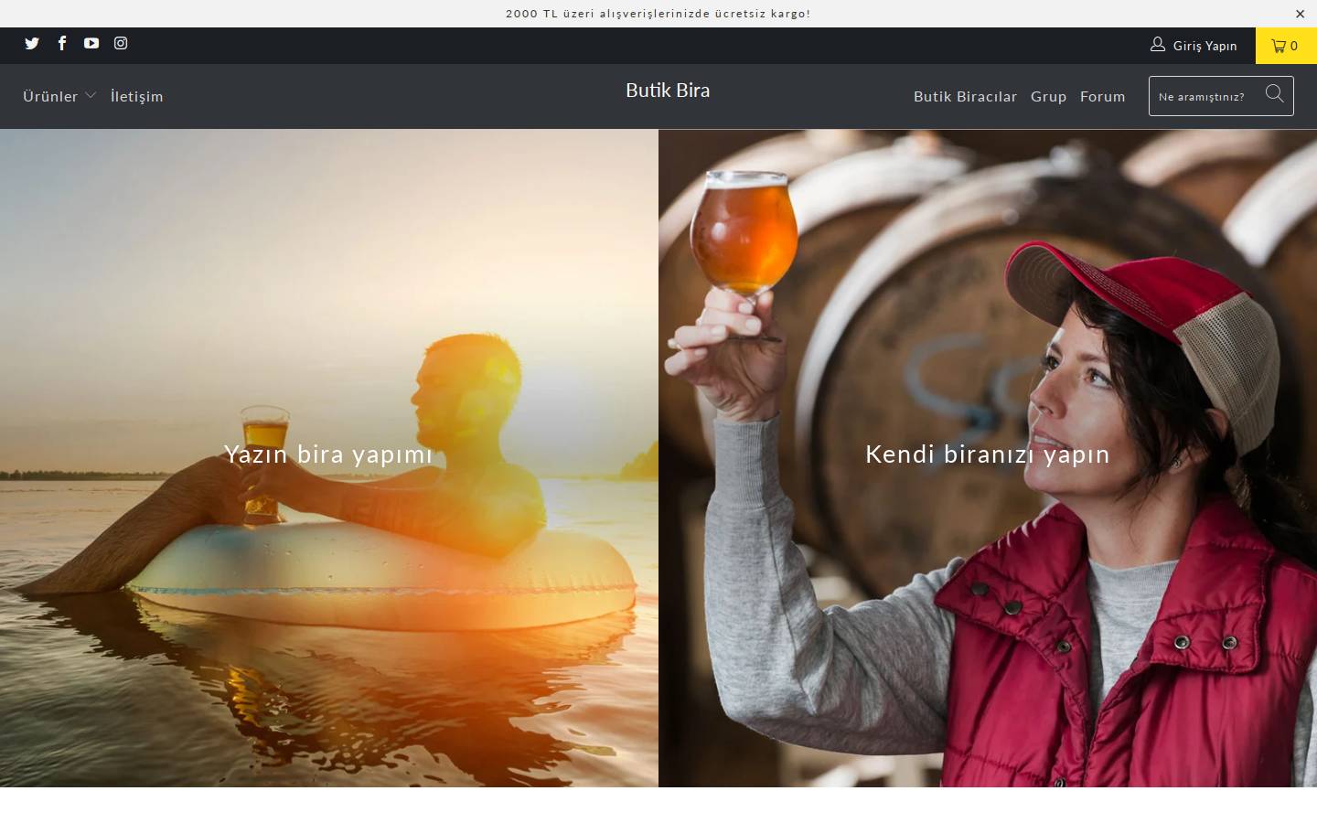 Butik Bira homepage screenshot