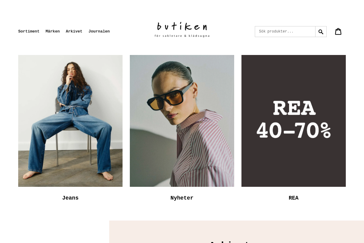 butiken.biz homepage screenshot