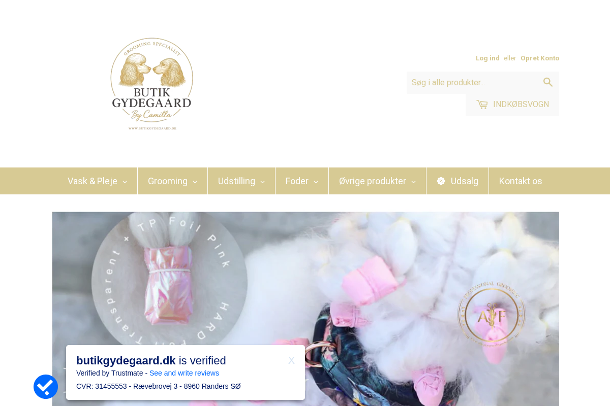 Butik Gydegaard homepage screenshot