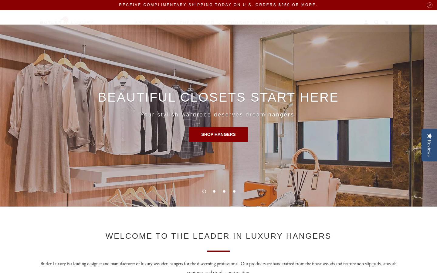 butlerluxury.com homepage screenshot