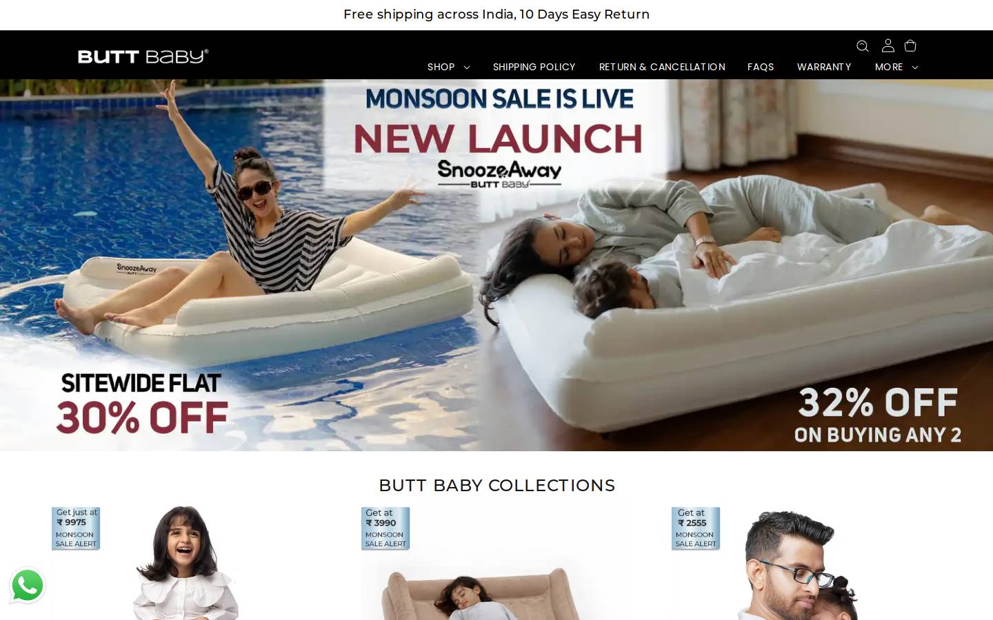 buttbaby.in homepage screenshot