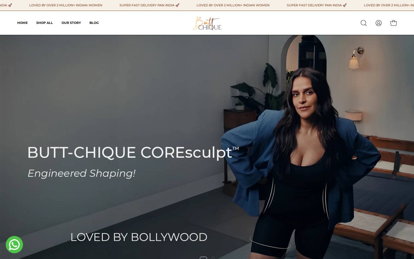 Buttchique homepage screenshot