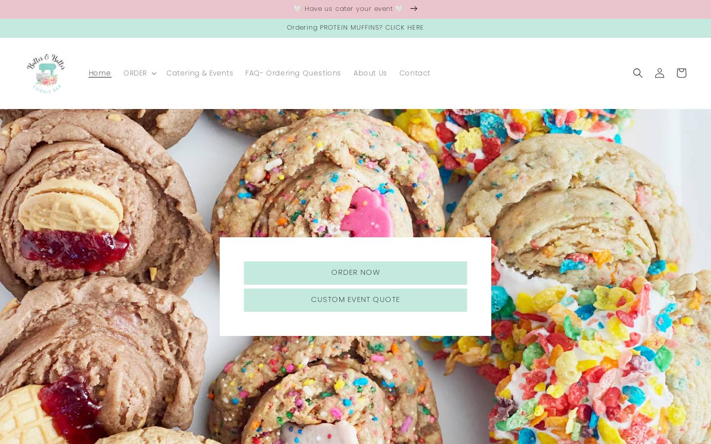 Butter & Batter Cookie Bar  homepage screenshot