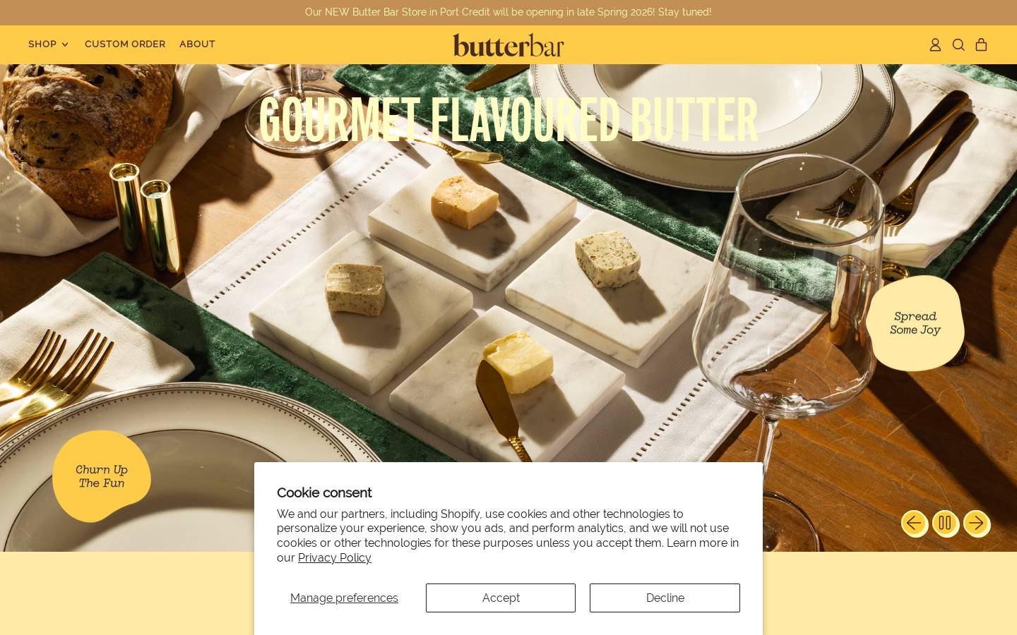 butterbar.ca homepage screenshot