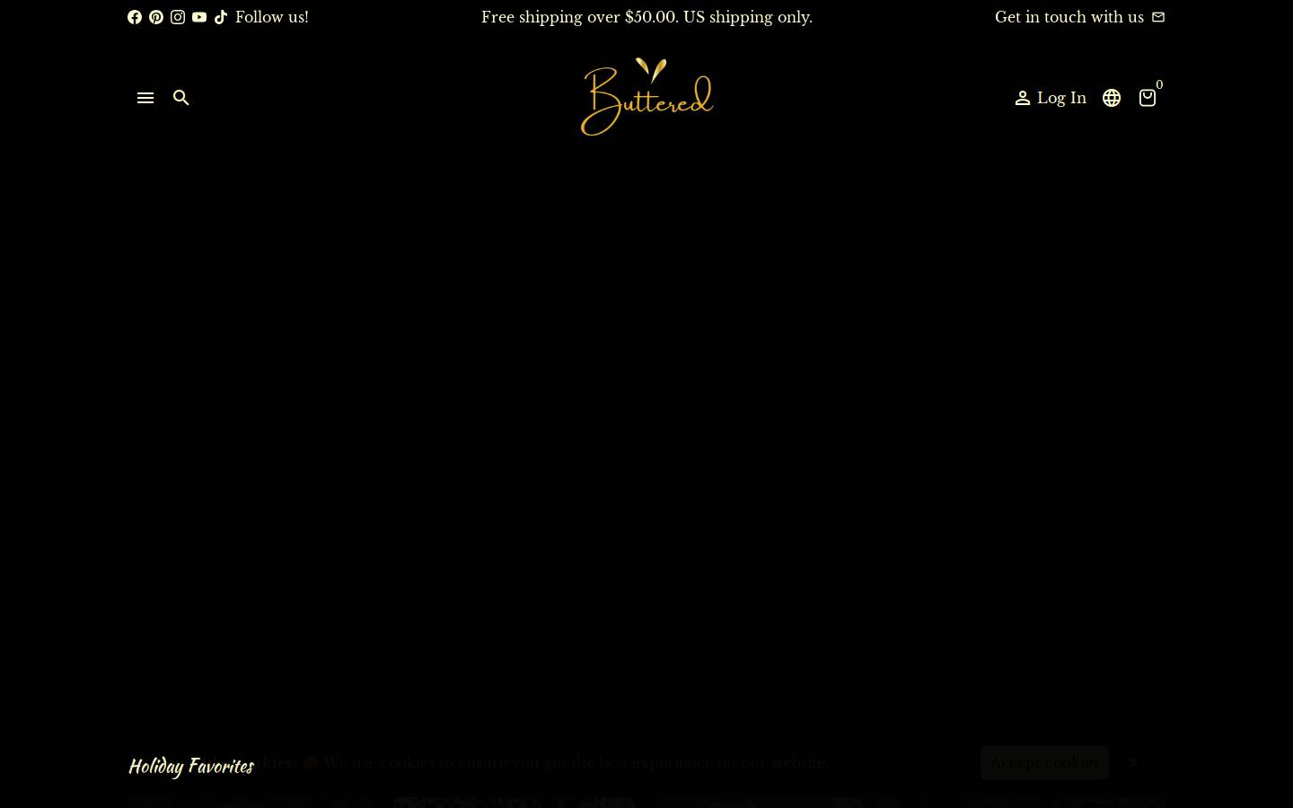 butteredsoapery.com homepage screenshot