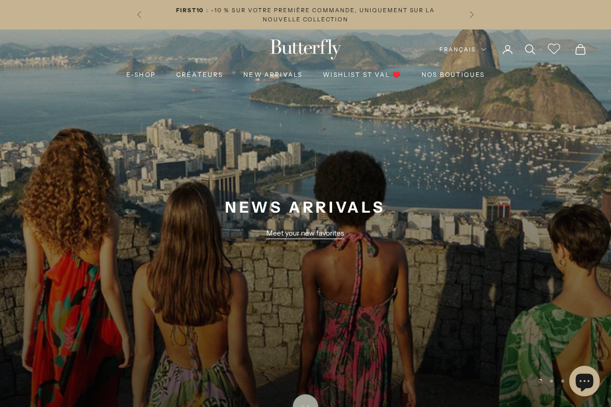 Butterfly homepage screenshot