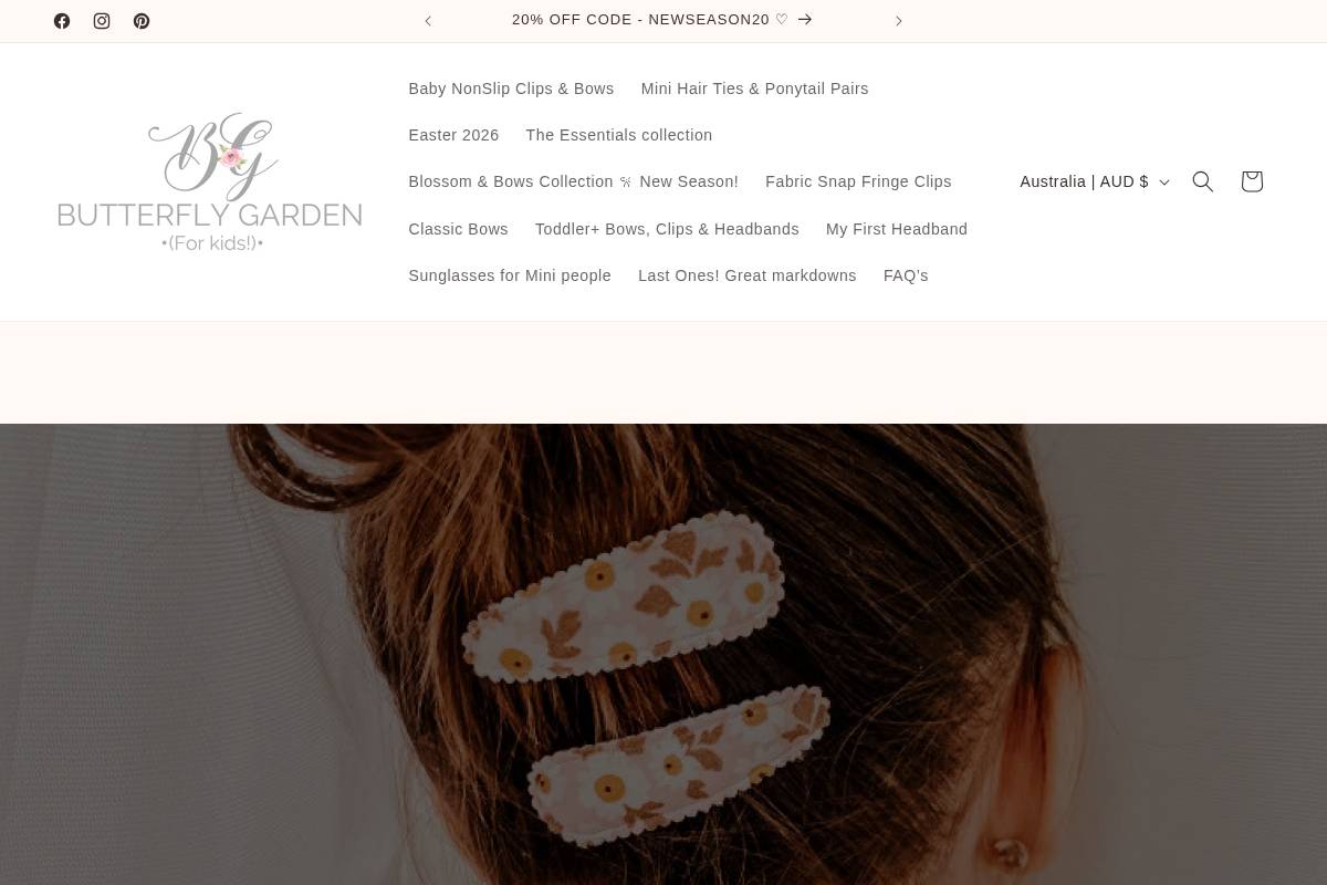 butterflygardenforkids.com.au homepage screenshot