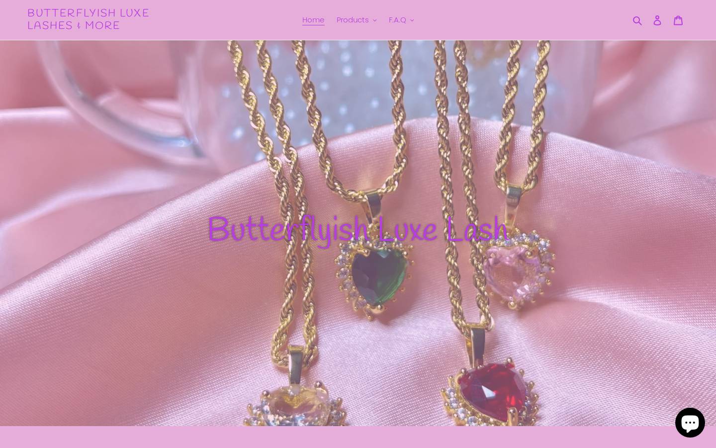 butterflyishlash.com homepage screenshot