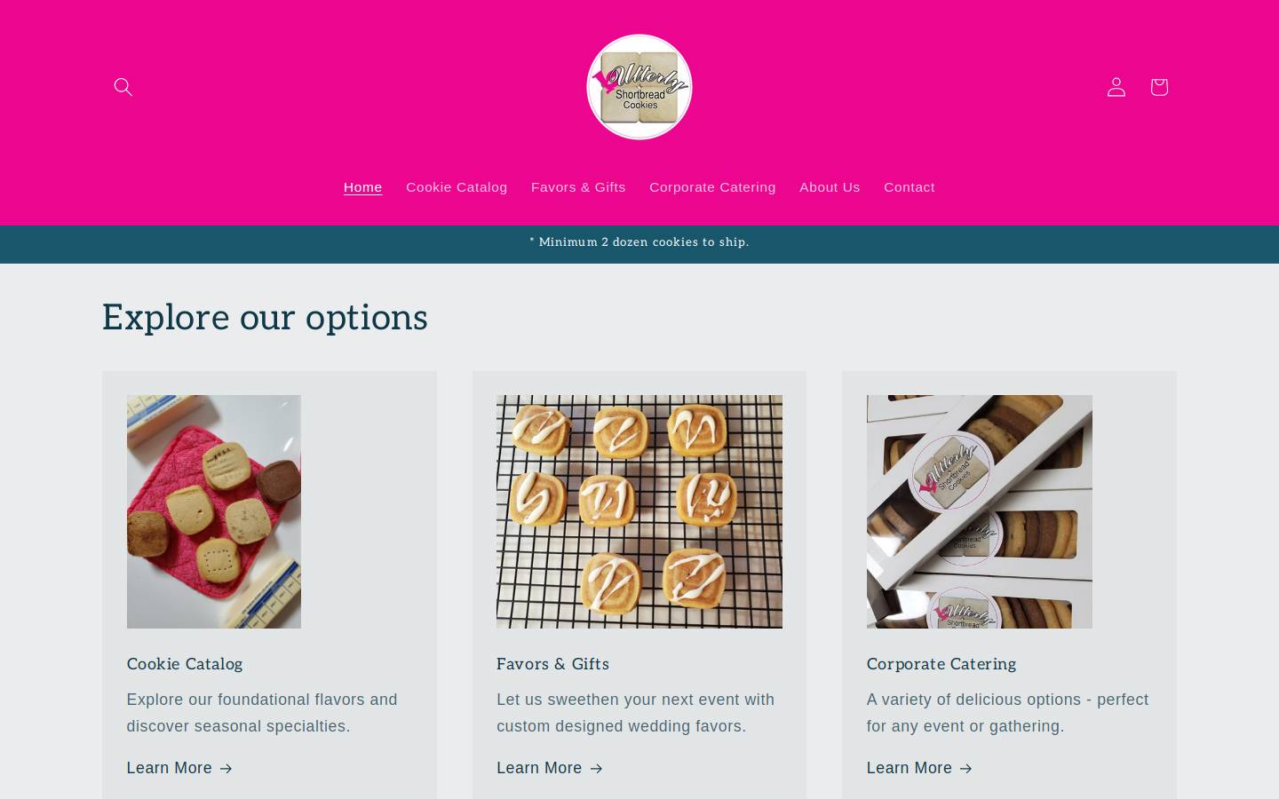 butterlyshortbread.com homepage screenshot