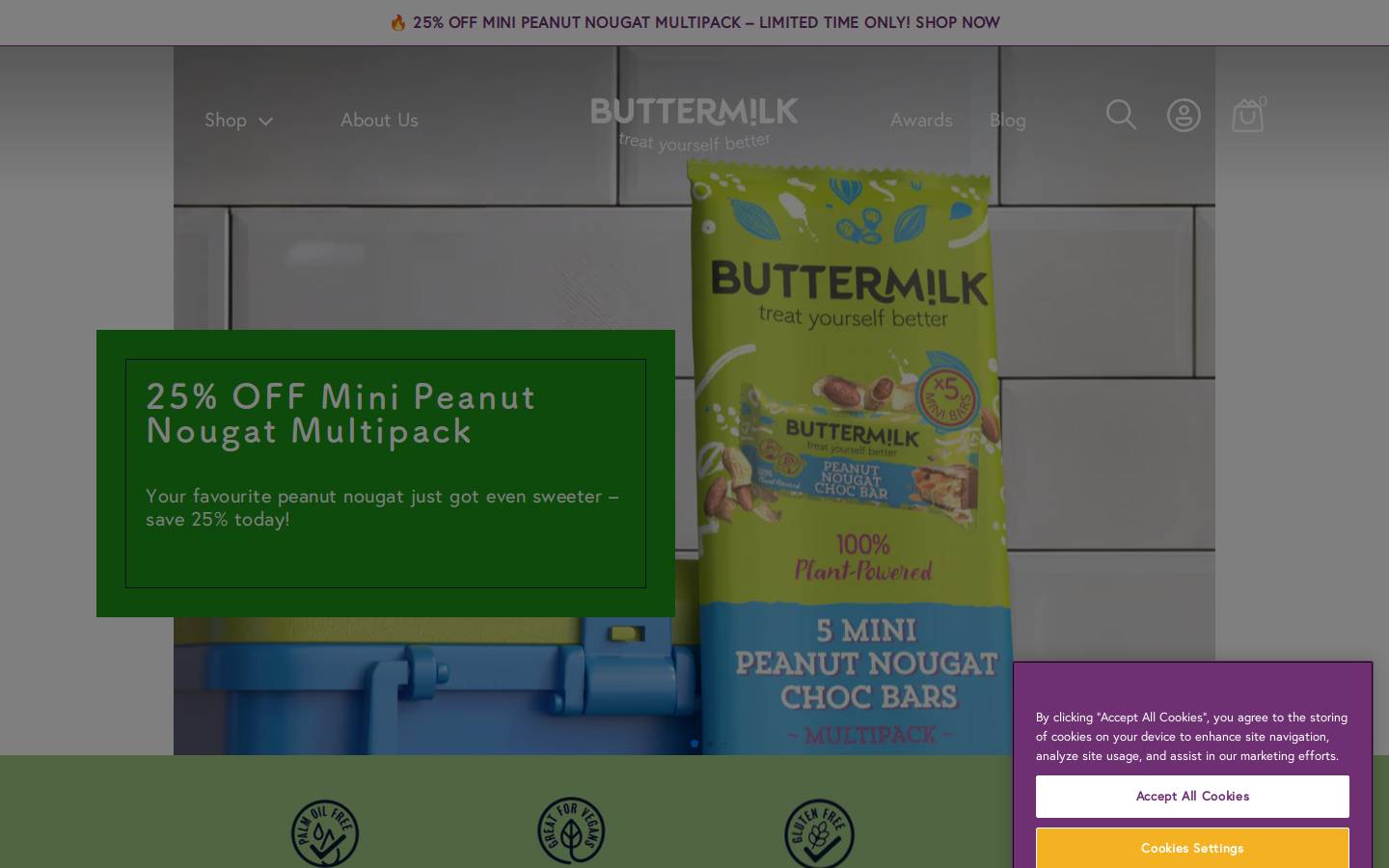 Buttermilk Confections homepage screenshot