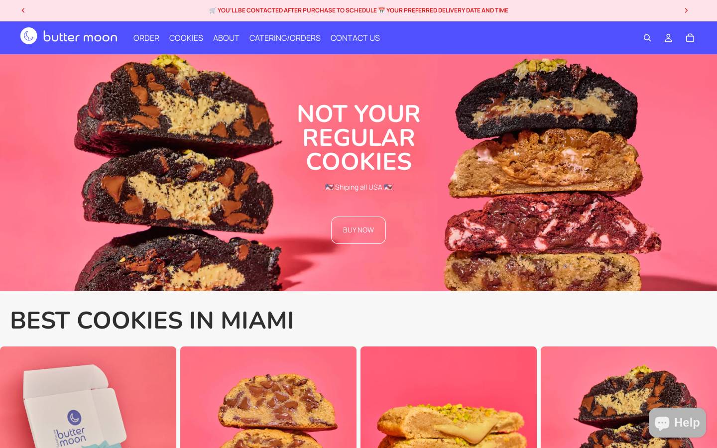 buttermoonstore.com homepage screenshot