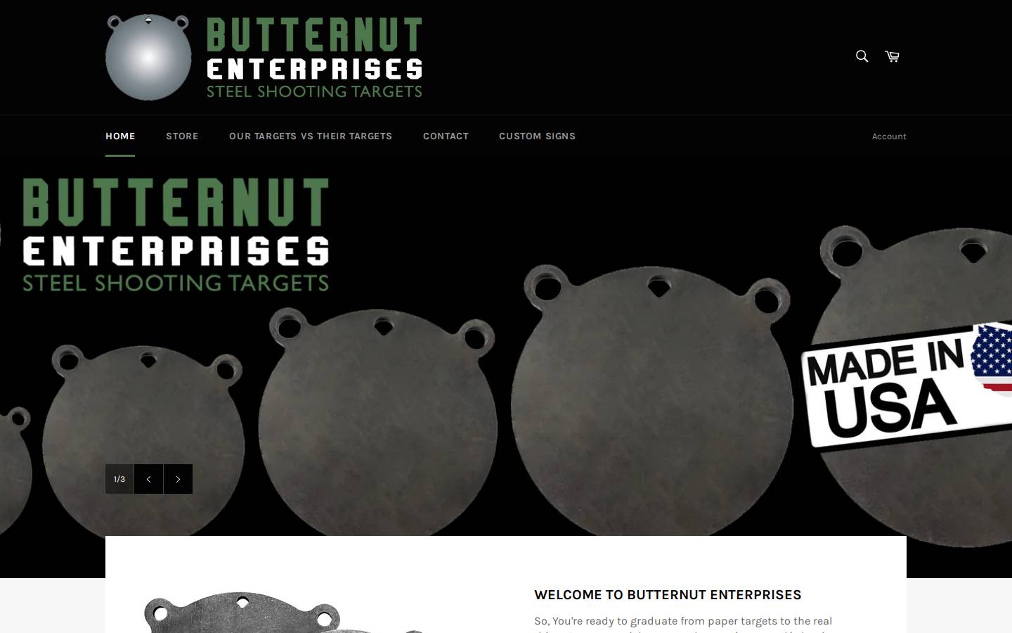 butternutenterprises.com homepage screenshot