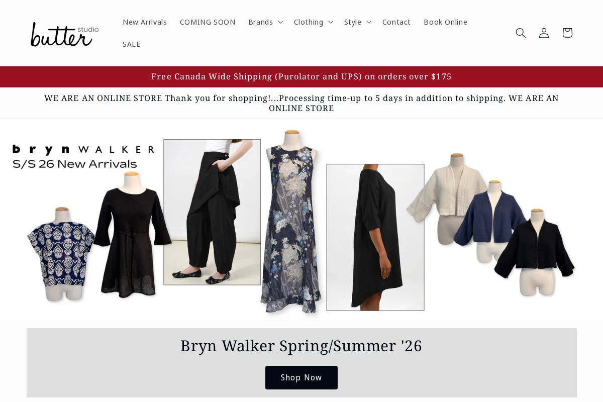 butterstudio.ca homepage screenshot