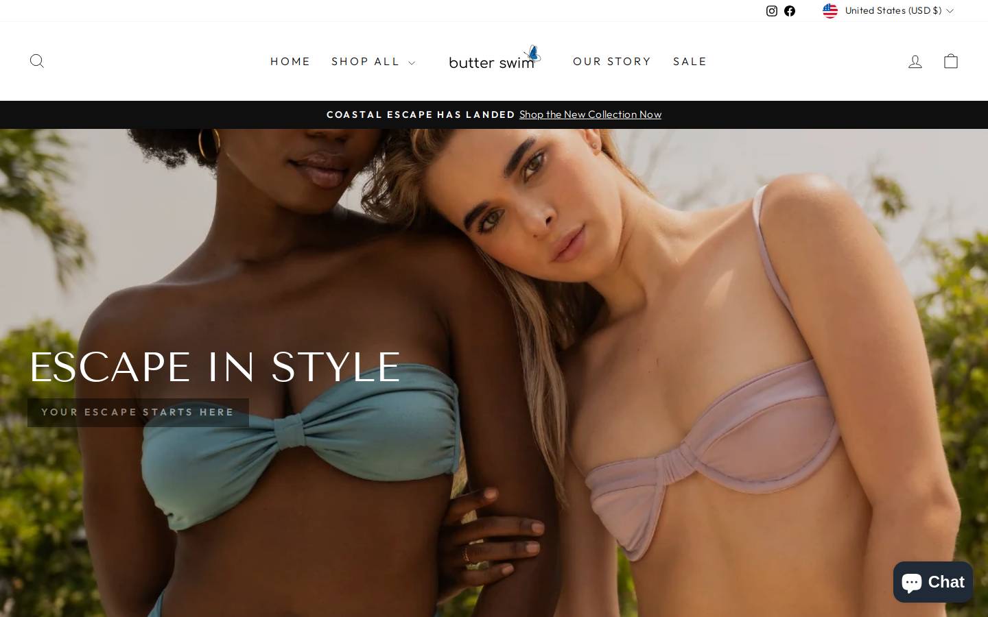 butterswimwear.com homepage screenshot