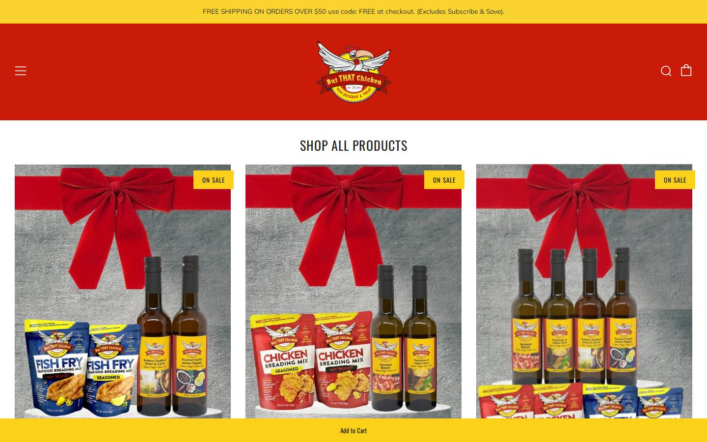 butthatchicken.com homepage screenshot
