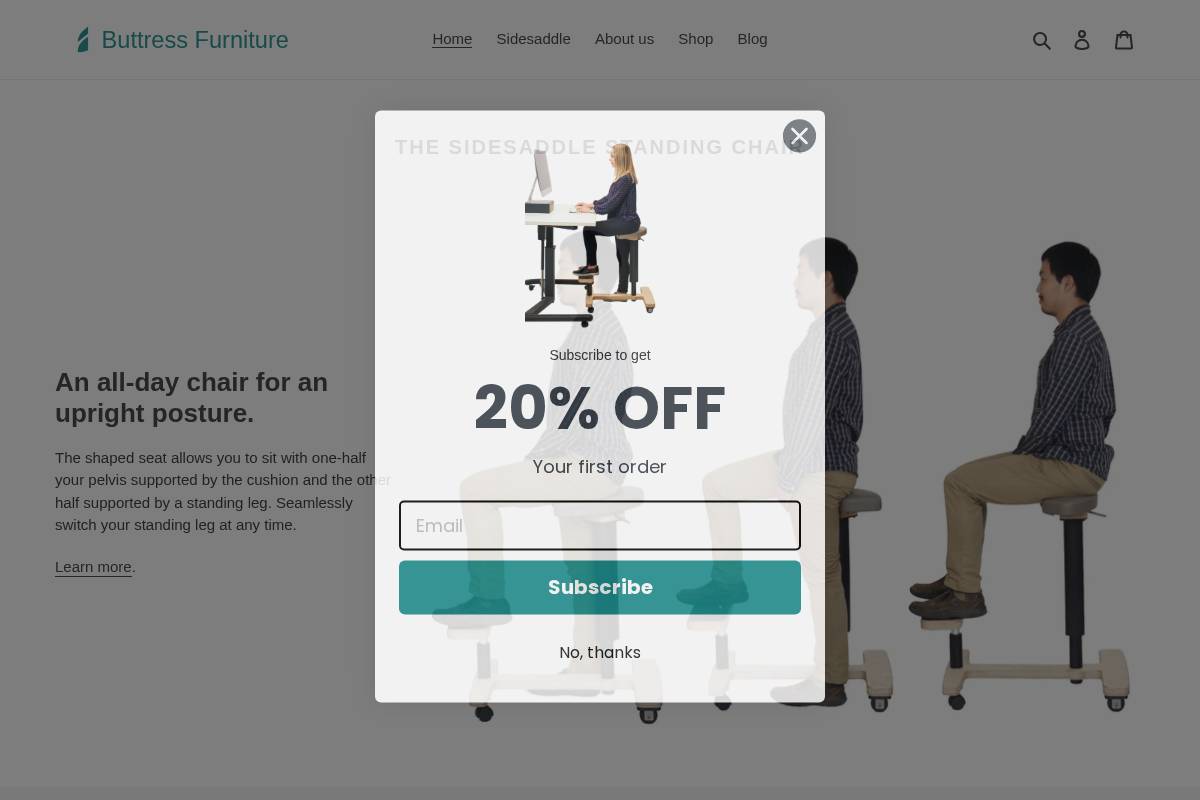 buttressfurniture.com homepage screenshot