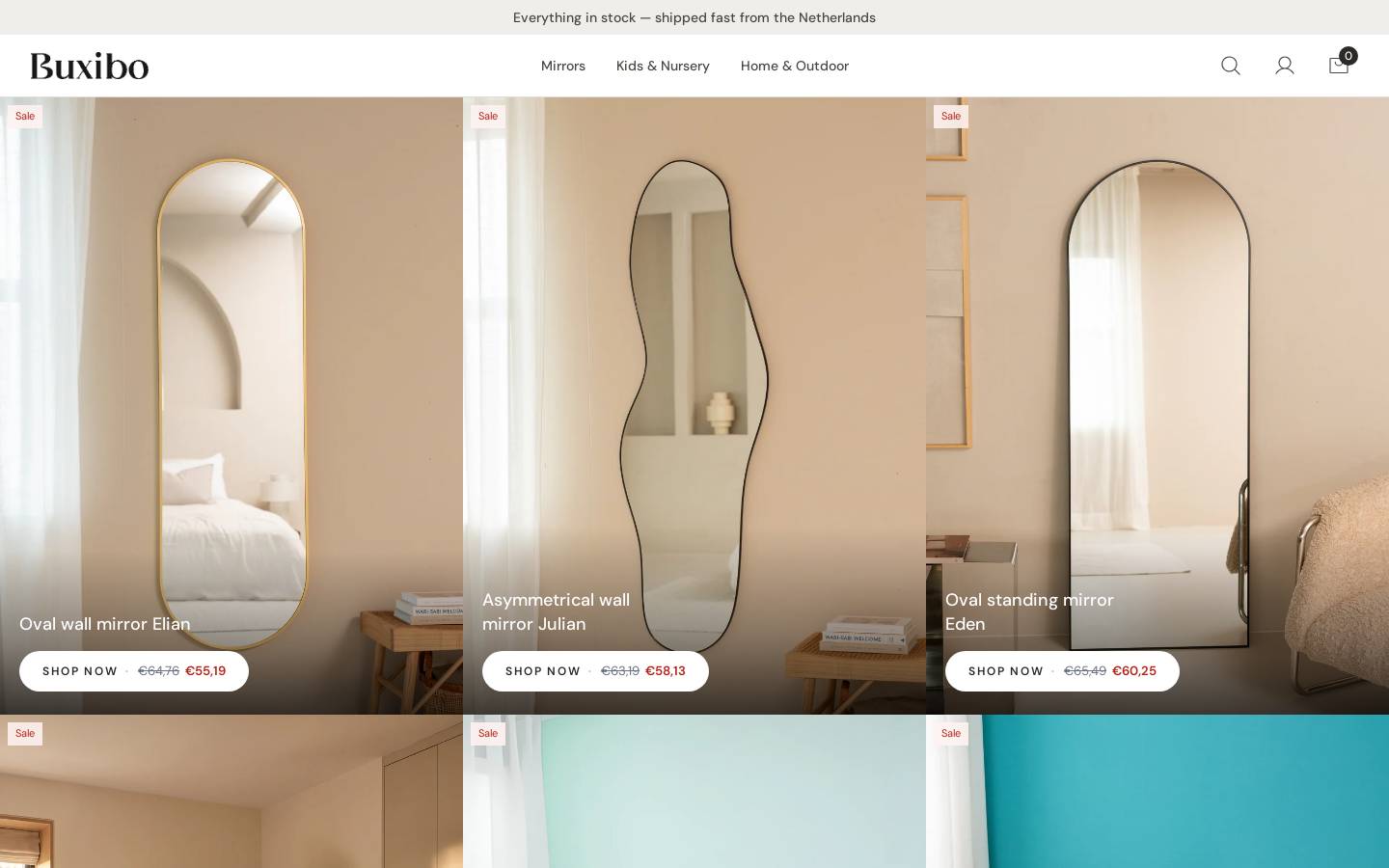 Buxibo homepage screenshot