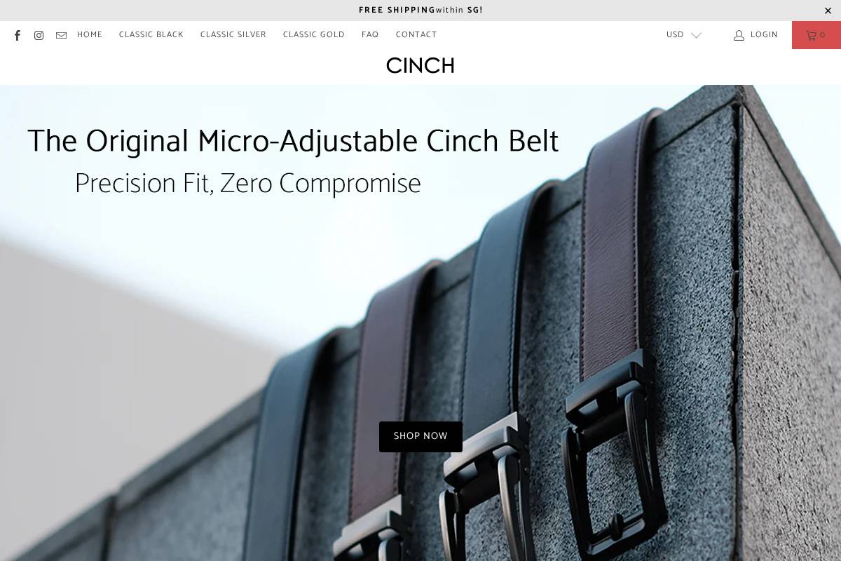 buy-cinch.com homepage screenshot