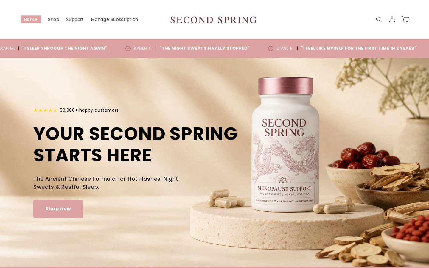 buy-secondspring.com homepage screenshot