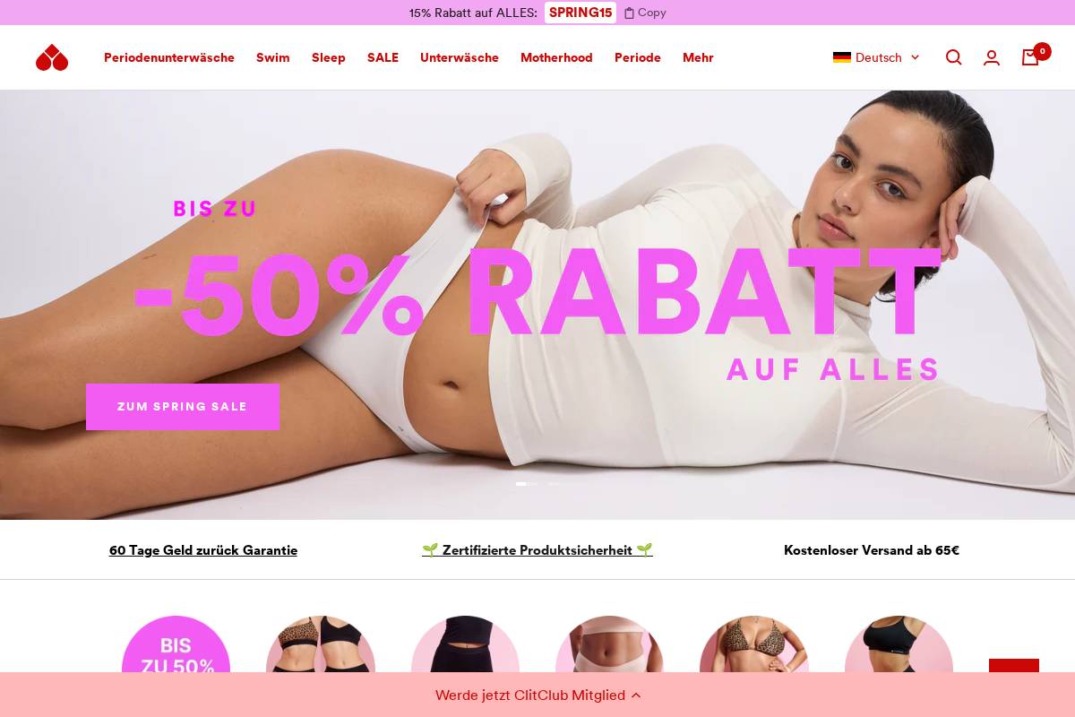 The Female Company homepage screenshot