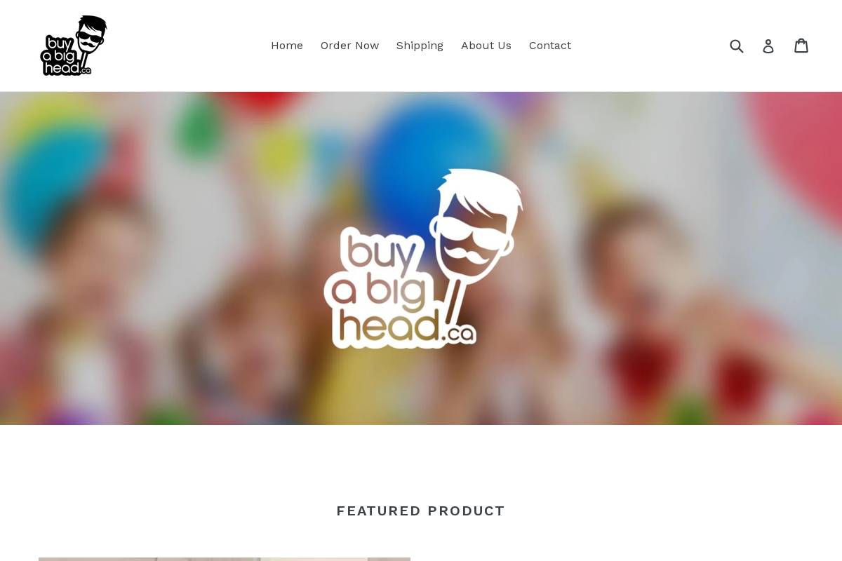 buyabighead.ca homepage screenshot