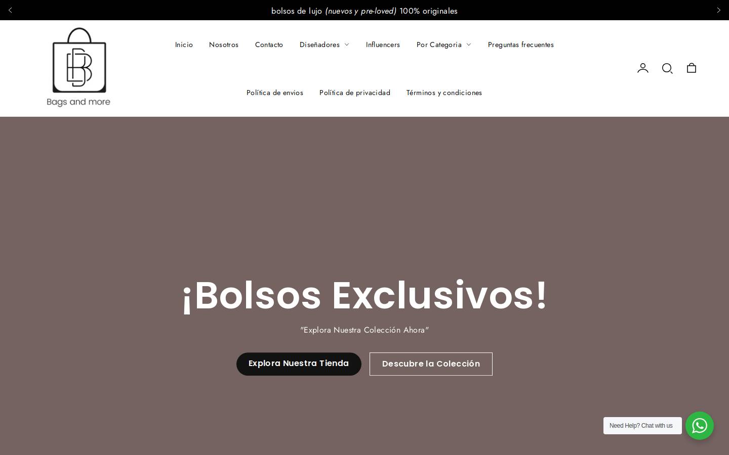 buybagsandmore.com homepage screenshot