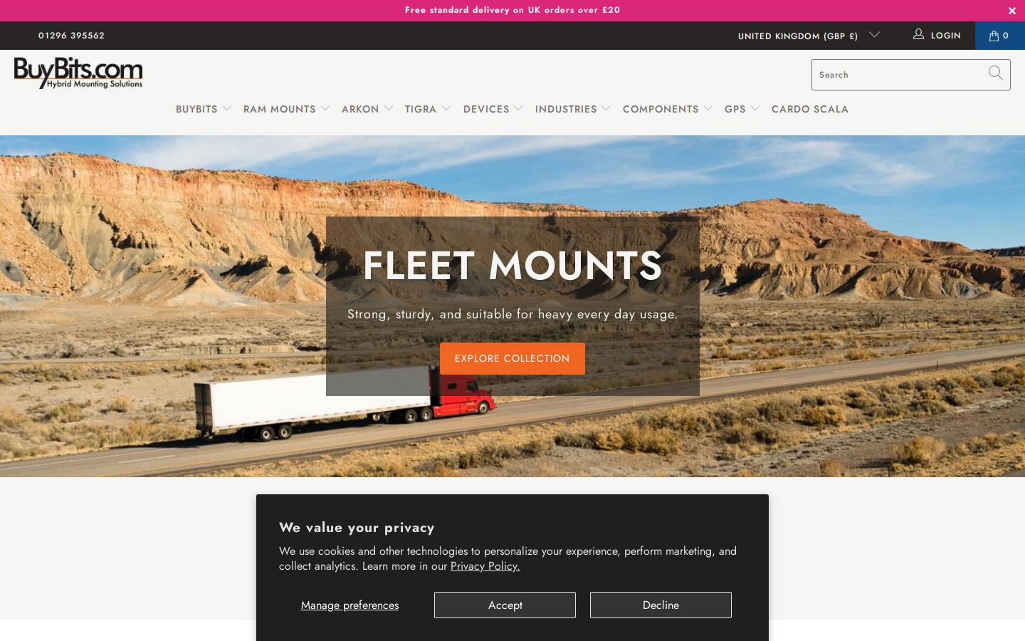Buybits homepage screenshot
