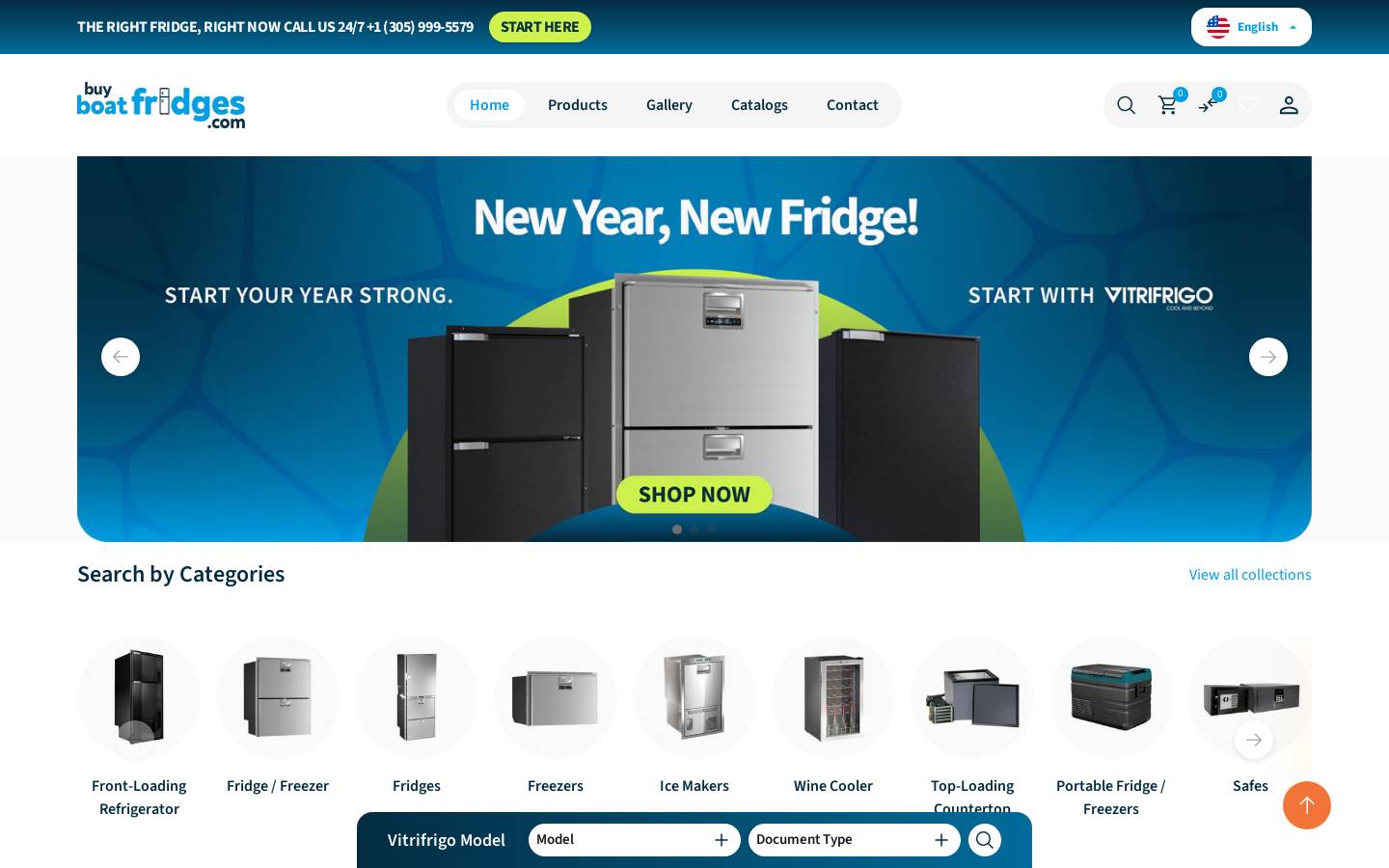 Buy Boat Fridges homepage screenshot