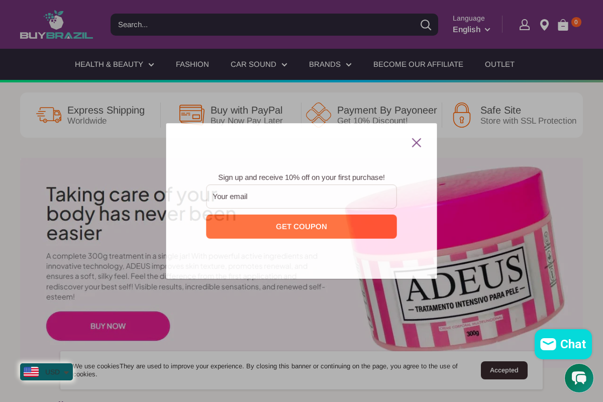 BuyBrazil homepage screenshot