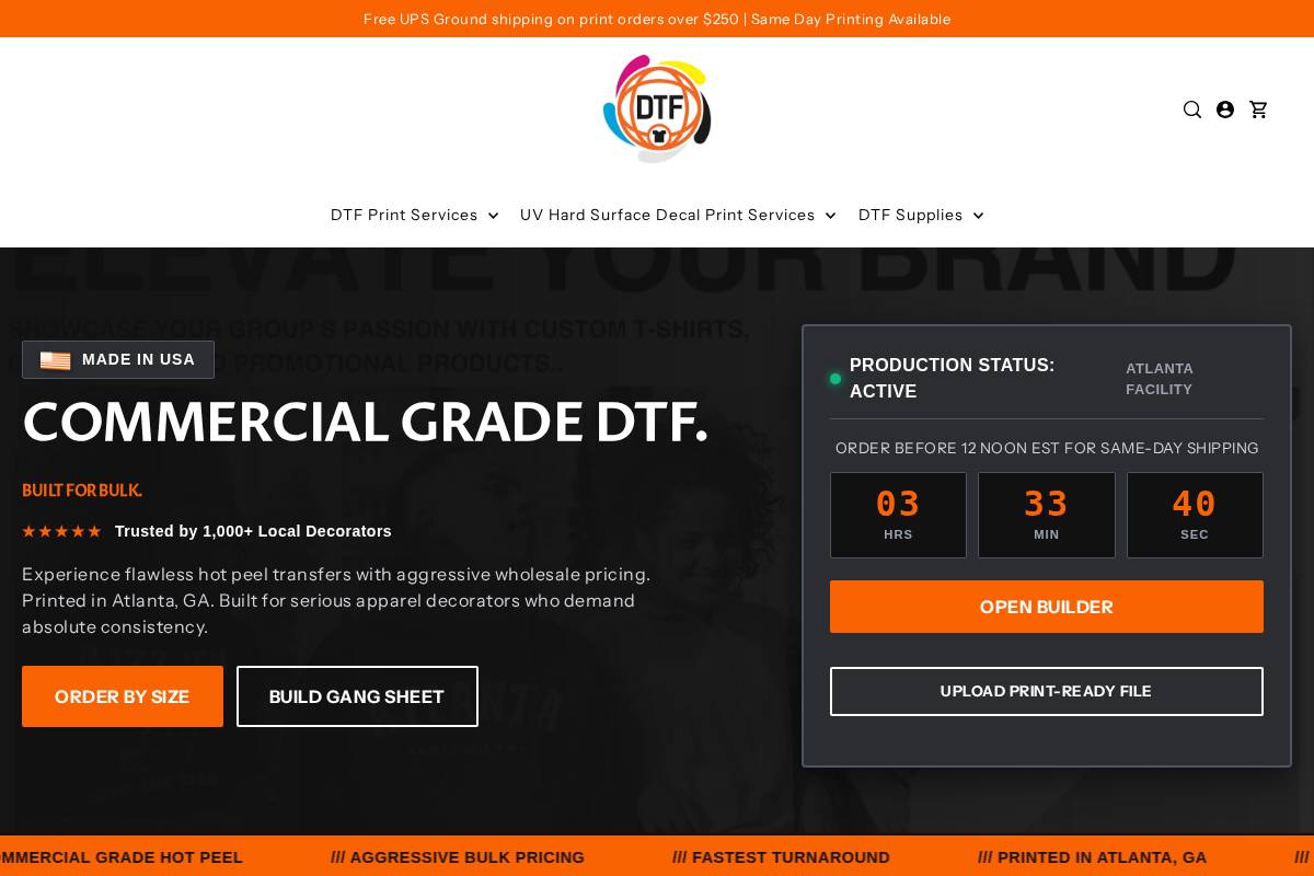 buybulkdtf.com homepage screenshot