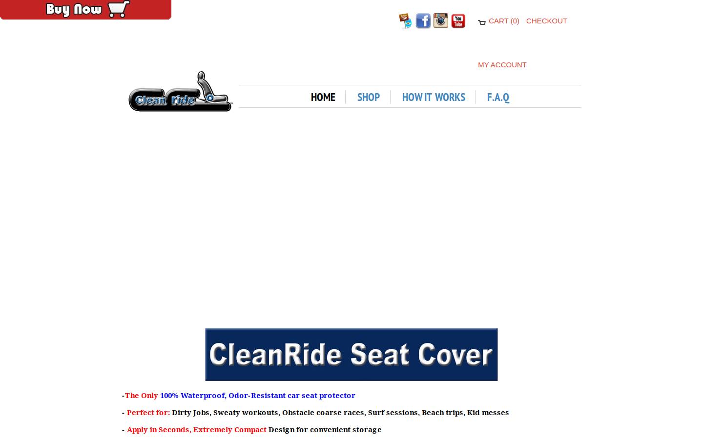buycleanride.com homepage screenshot