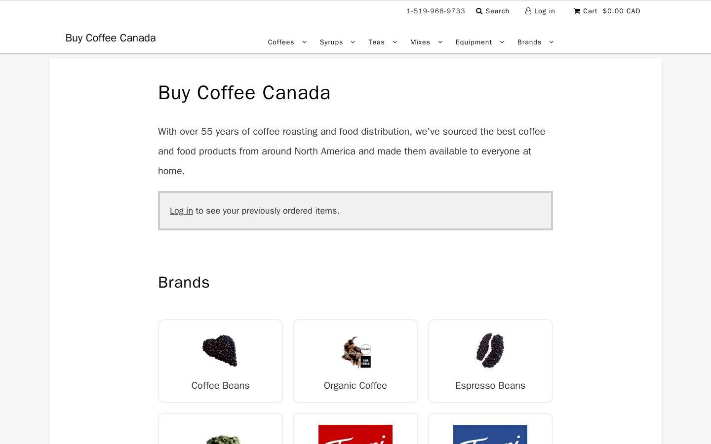 Coffee Contractor homepage screenshot